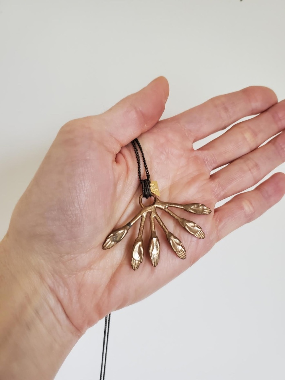 "Jesus Hands" brass necklace by Marmo